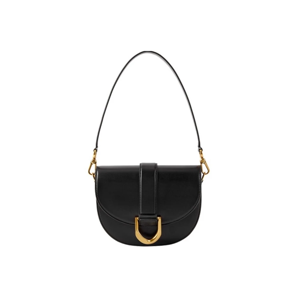全新未使用 CHARLES & KEITH 黑色马鞍腋下单肩包/30377/姐妹花