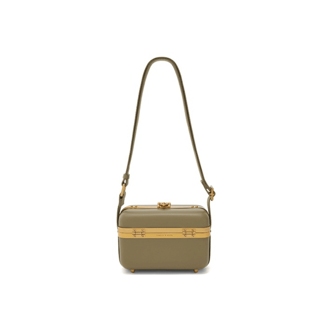 全新未使用 CHARLES & KEITH 绿色盒子包/30018/姐妹花