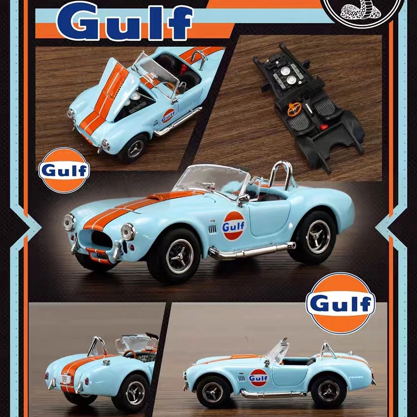 Fine Works64 海湾1:64野马谢尔比眼镜蛇427可开盖合金汽车模型