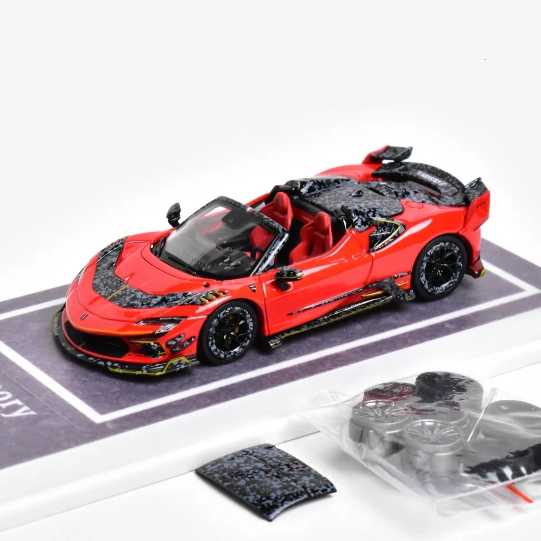 MJ 1:64 迈莎锐红色敞篷Mansory改装版F9XX 超跑Spider合金车模