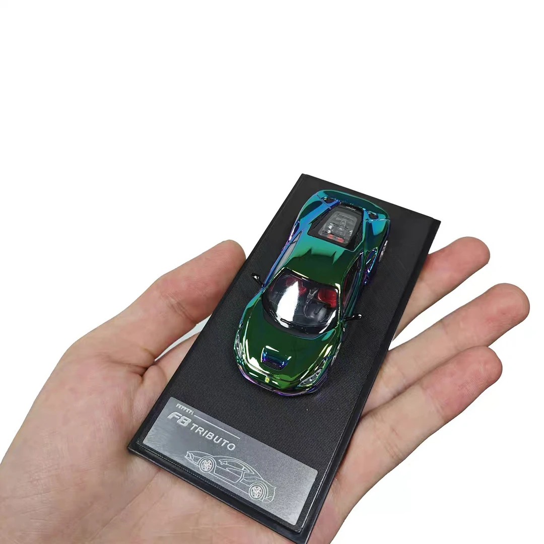 XF 1/64 法拉 利F8 FerrariF8电镀七彩限量合金车模收藏摆件仿真