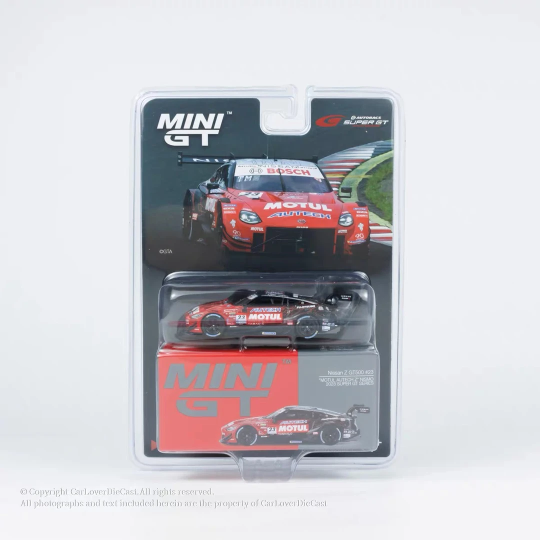 日版挂卡minigt 756 日 产 Nissan Z GT500 23号合金汽车模型