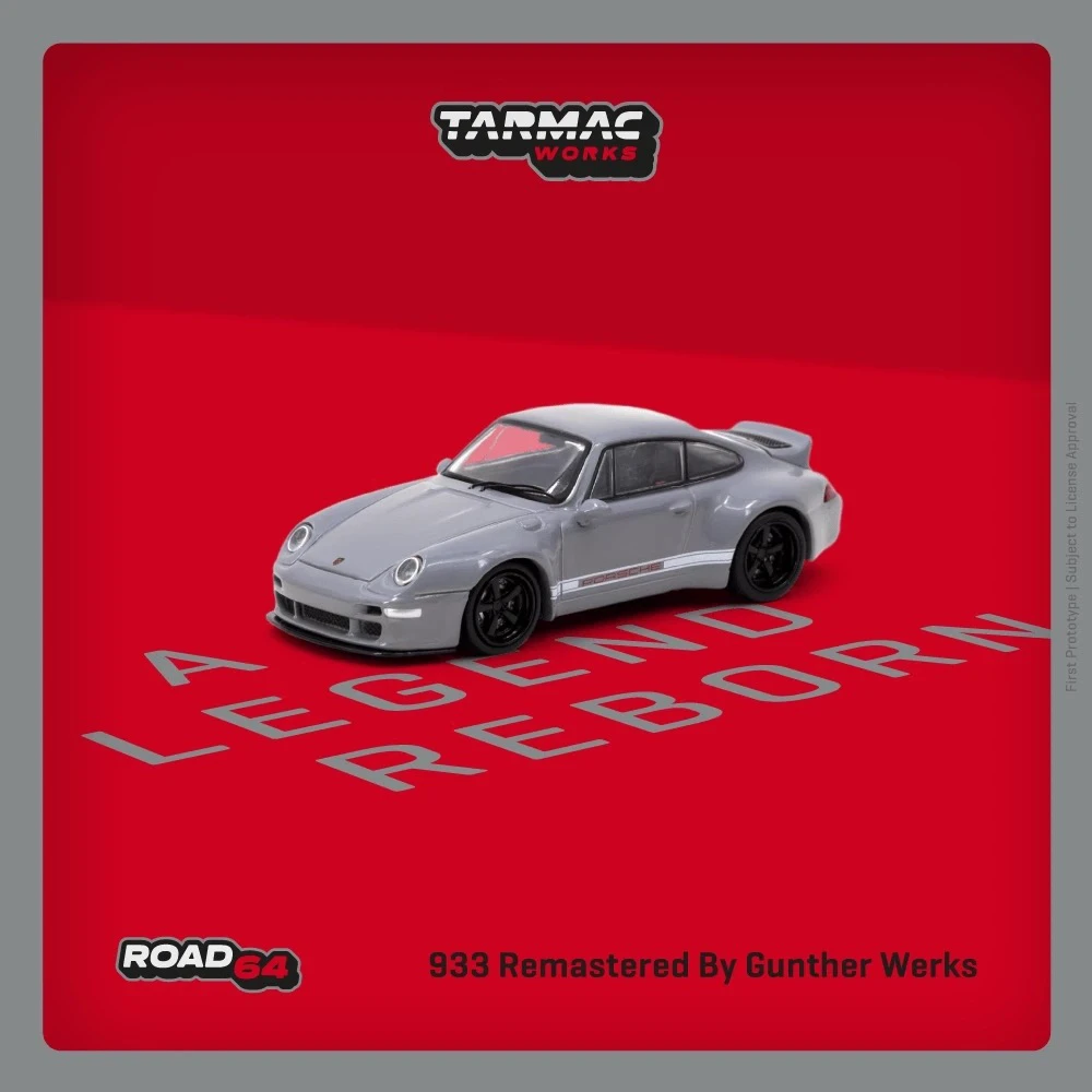 Tarmac Works TW 保时 Porsch 993 GW改装 灰色 1:64  合金车模