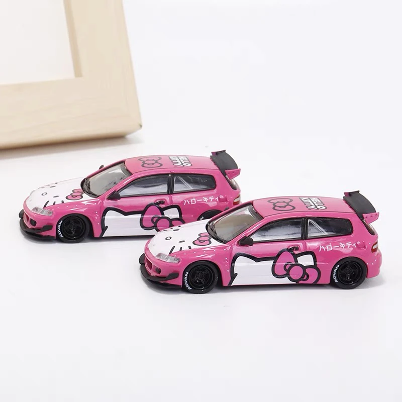 Fuji富士 思域EG6 Mk5 CIVIC 火箭兔凯蒂猫 1:64合金汽车模型