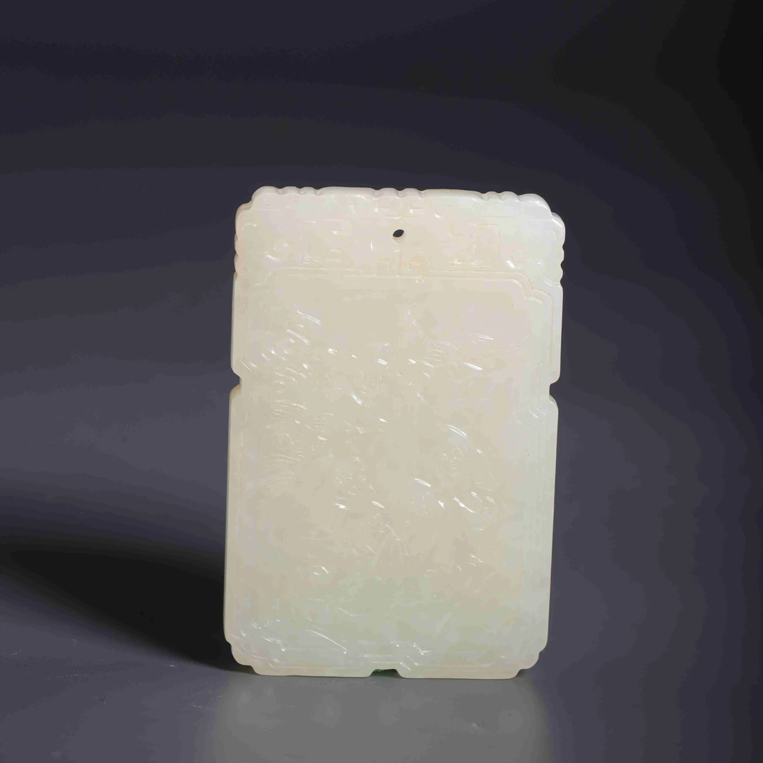 1039清和田玉人物诗文牌110