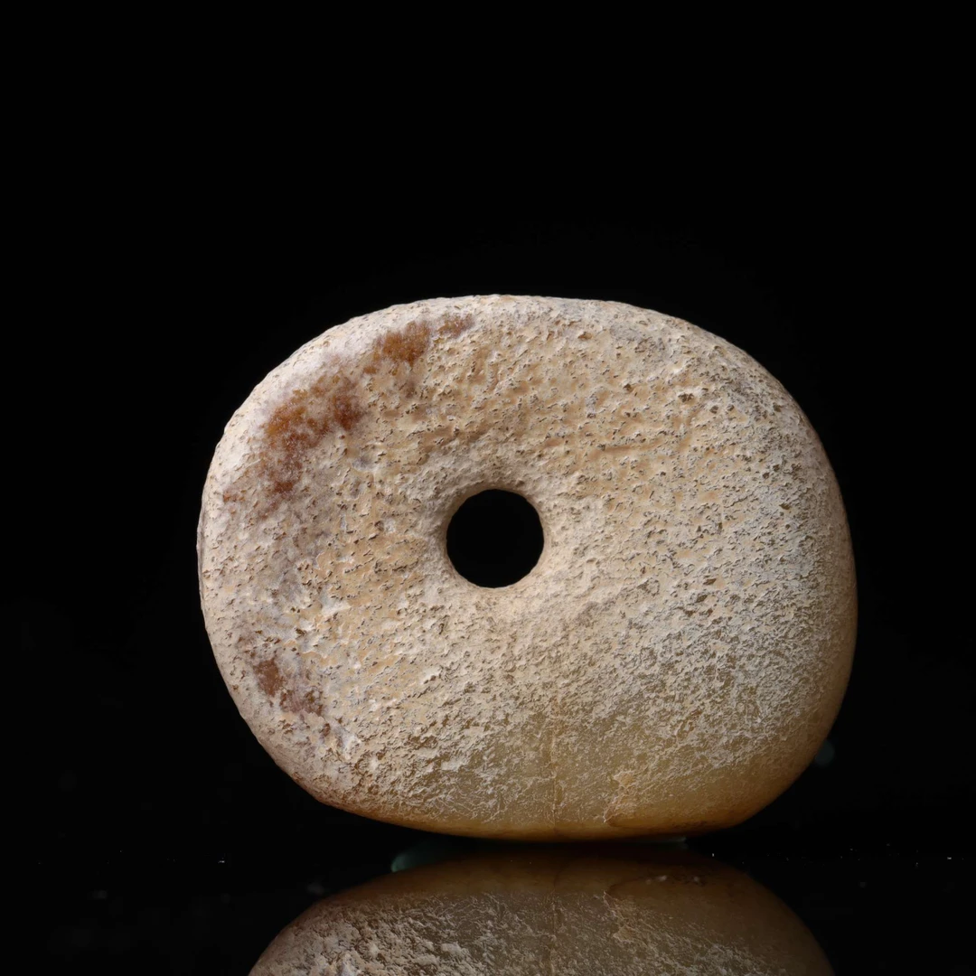 615明代和田玉素饰珠1465