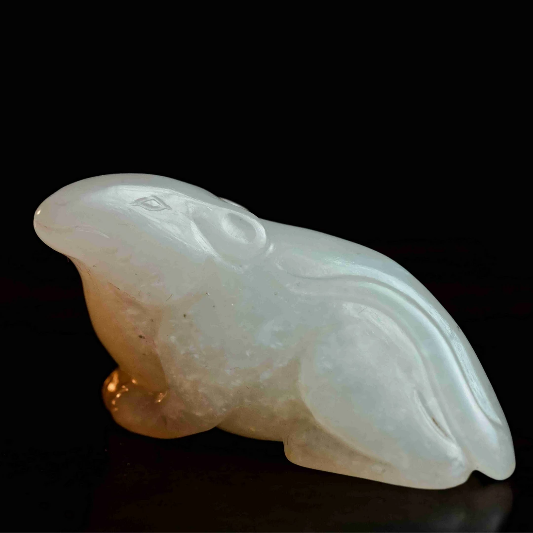 610明代和田玉灵鼠花件1198