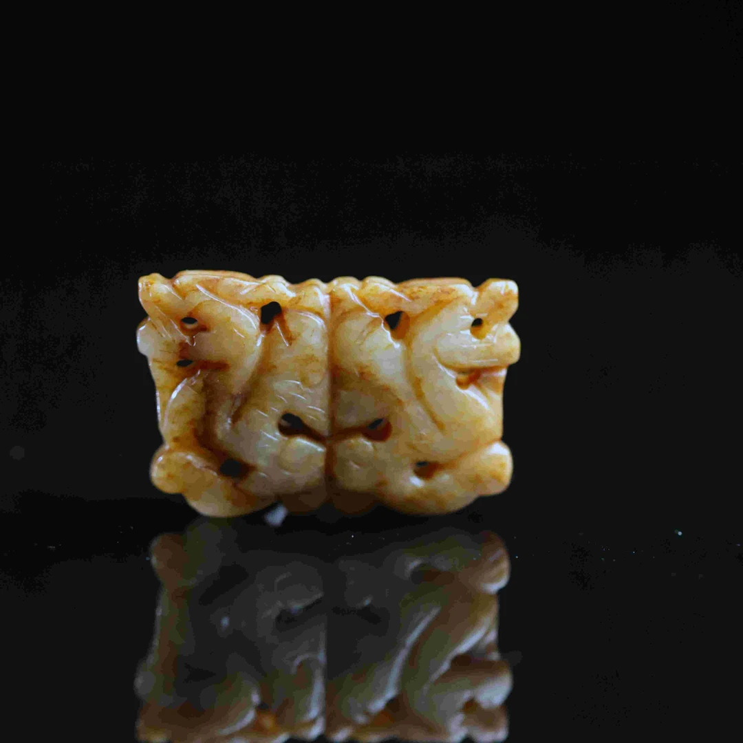 435明代和田玉双龙佩1180