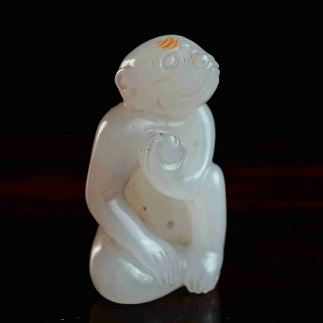 429清代和田玉灵猴献寿1044