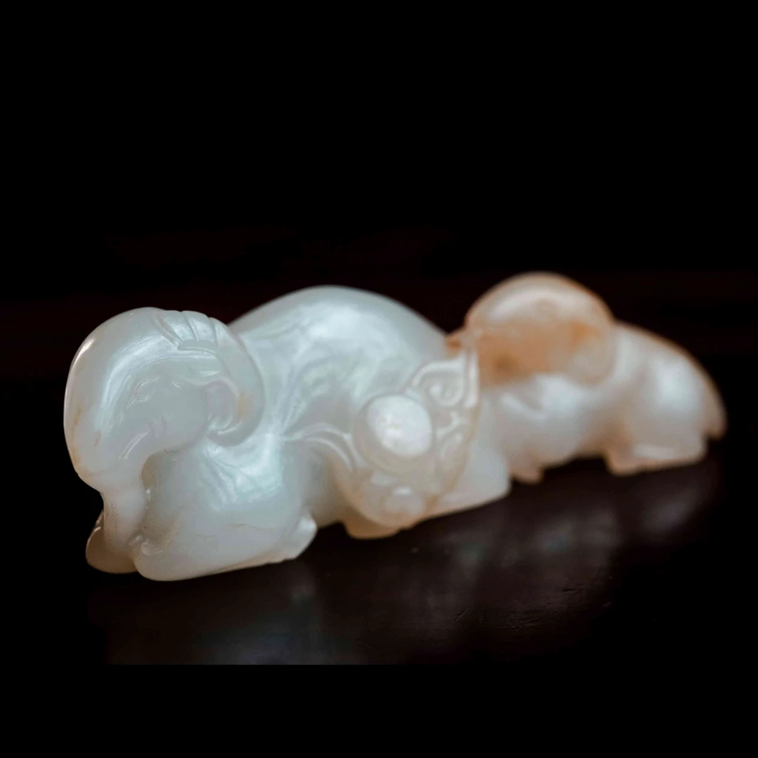 889清代和田玉洋洋得意250