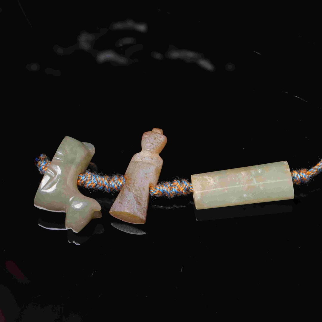 262明代和田玉多宝串1448