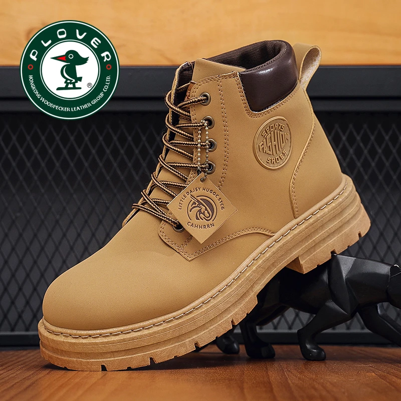 专柜直发2024秋冬新款男士韩版休闲马丁靴英伦风大黄靴高帮靴子