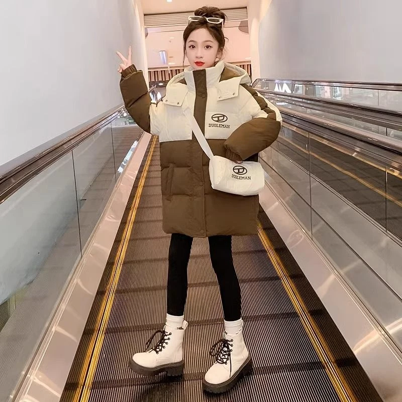 女童羽绒服冬装2024新款洋气儿童韩版加厚90白鸭绒冬季中大童外套