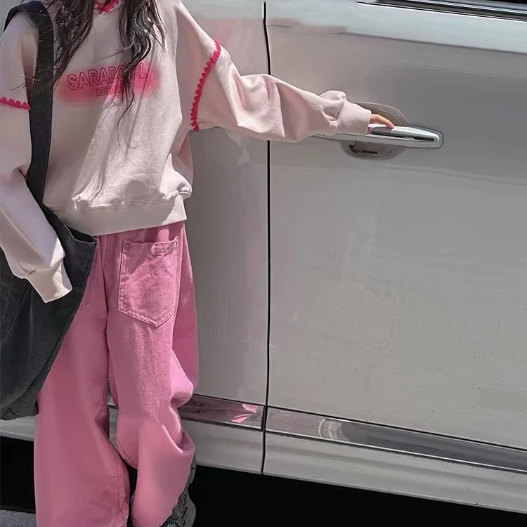 女童阔腿裤春秋2024新款韩版宽松长裤儿童洋气女孩中大童时尚裤子