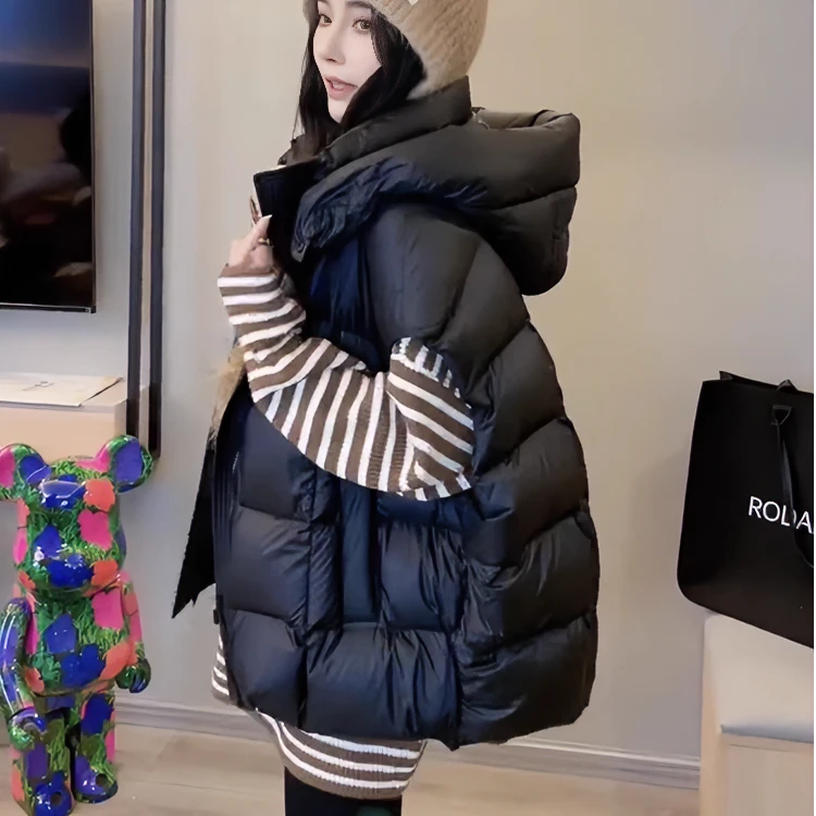 秋冬季马甲女2025欧货爆款时尚休闲潮流外穿棉服背心连帽马夹外套