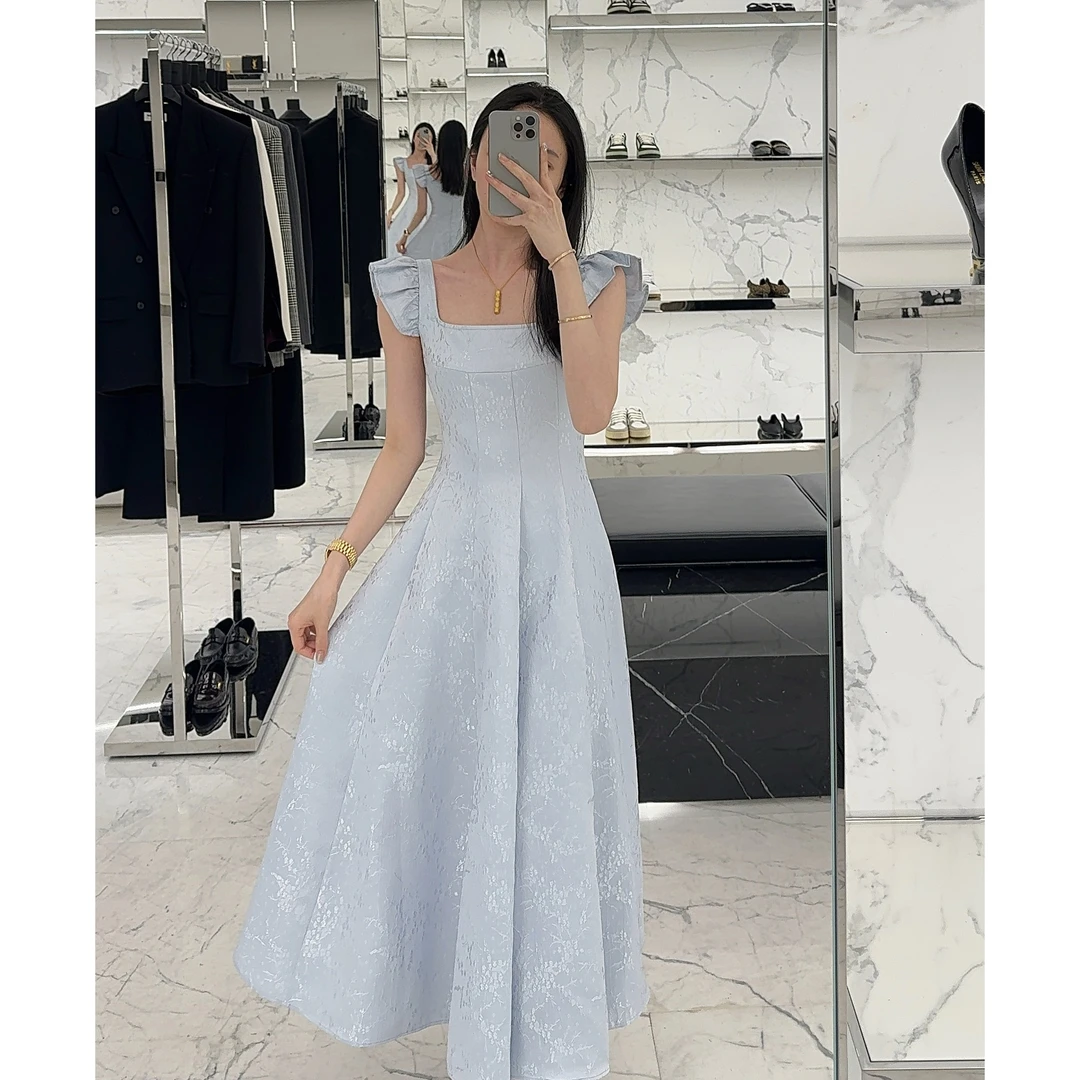 Zwinnie/詹维尼【蓝调时刻】提花连衣裙GYS202409