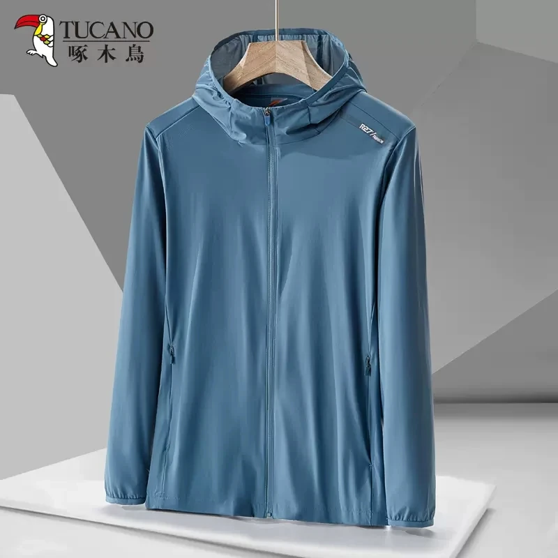 啄木鸟冰丝防晒衣男夏季薄款防紫外线透气防晒服男女皮肤风衣外套