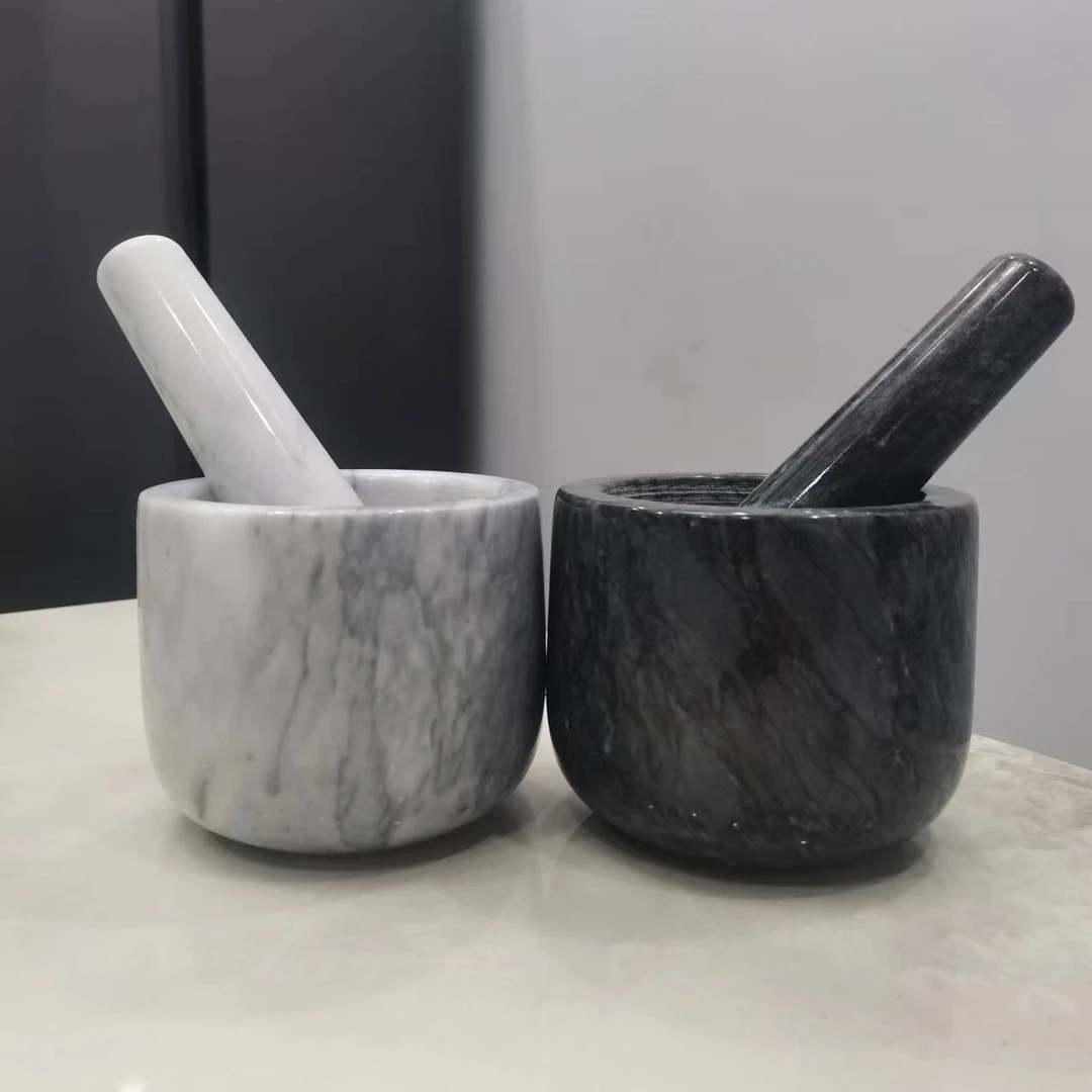 石头捣蒜器石臼压蒜器剥蒜器捣药罐研磨器原石打磨家用手动石窝子