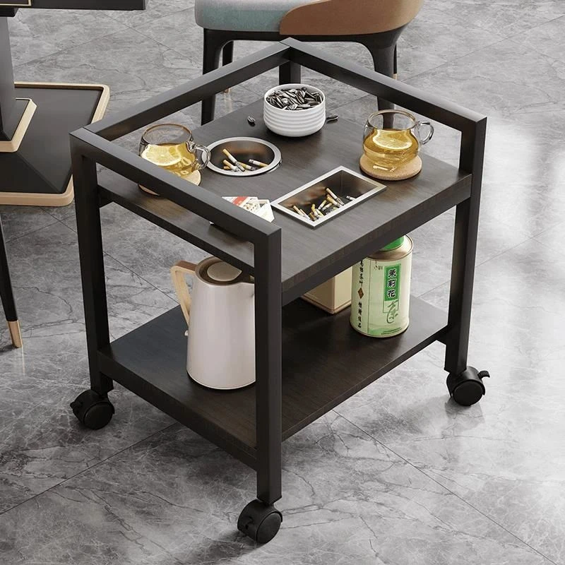 新疆包邮茶水架麻将桌茶几棋牌室专用边桌打牌麻将机小边几可移动