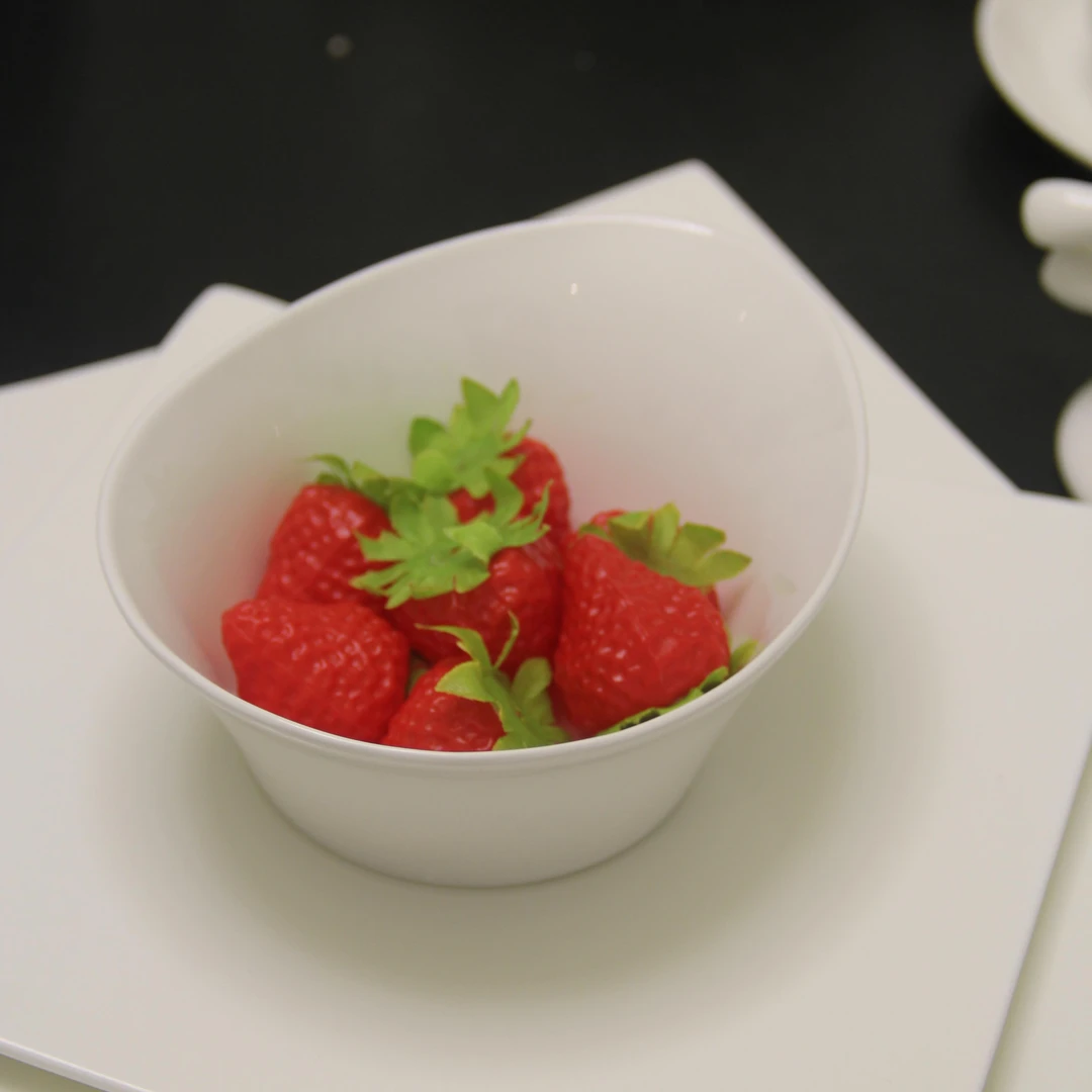 微瑕骨质瓷异形创意家用水滴碗米饭碗面碗