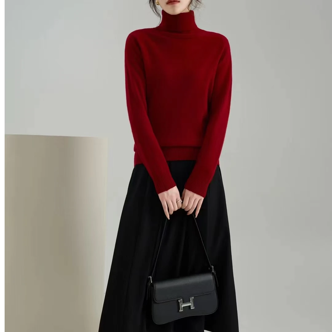 2024新款保暖轻奢加厚全山羊绒打底衫