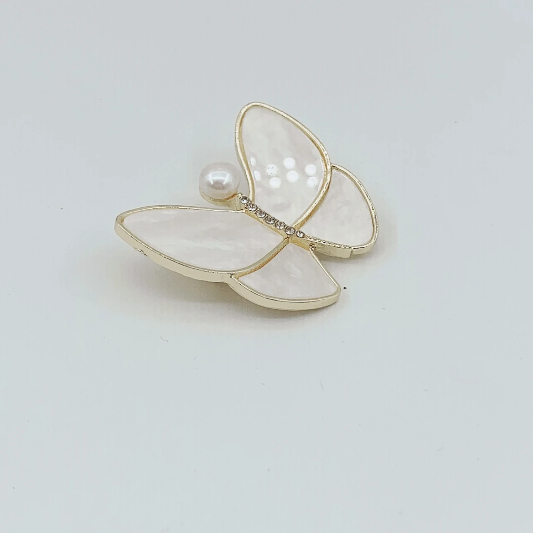 【米总.高定】天然淡水珍珠蝴蝶胸针/时尚精致优雅