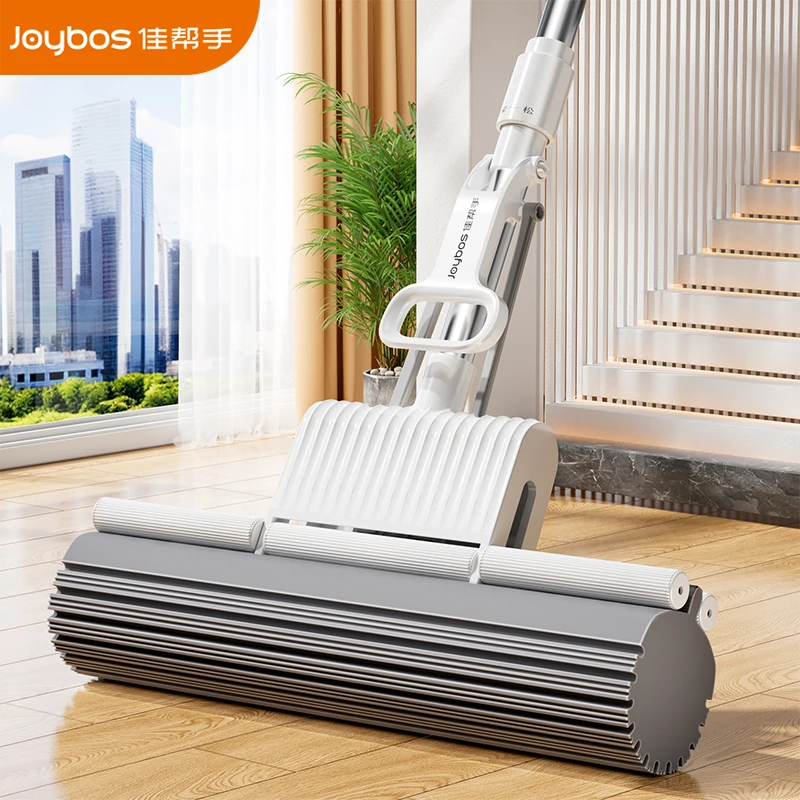 佳帮手拖把海绵头2025新款单滚轮吸水胶棉头免手洗家用一拖净拖布