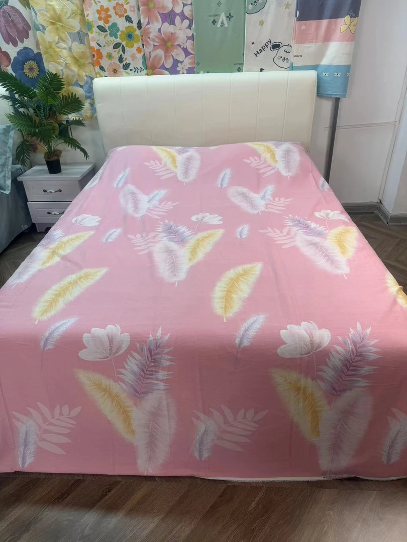 长绒棉床单2.5米（花晨月夕40#)双人亲肤加厚单件微瑕以实物为准