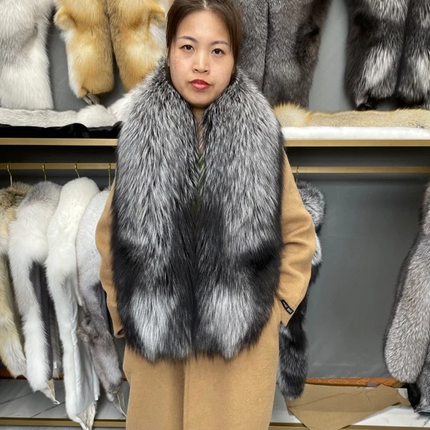 贝儿家银狐毛大围巾