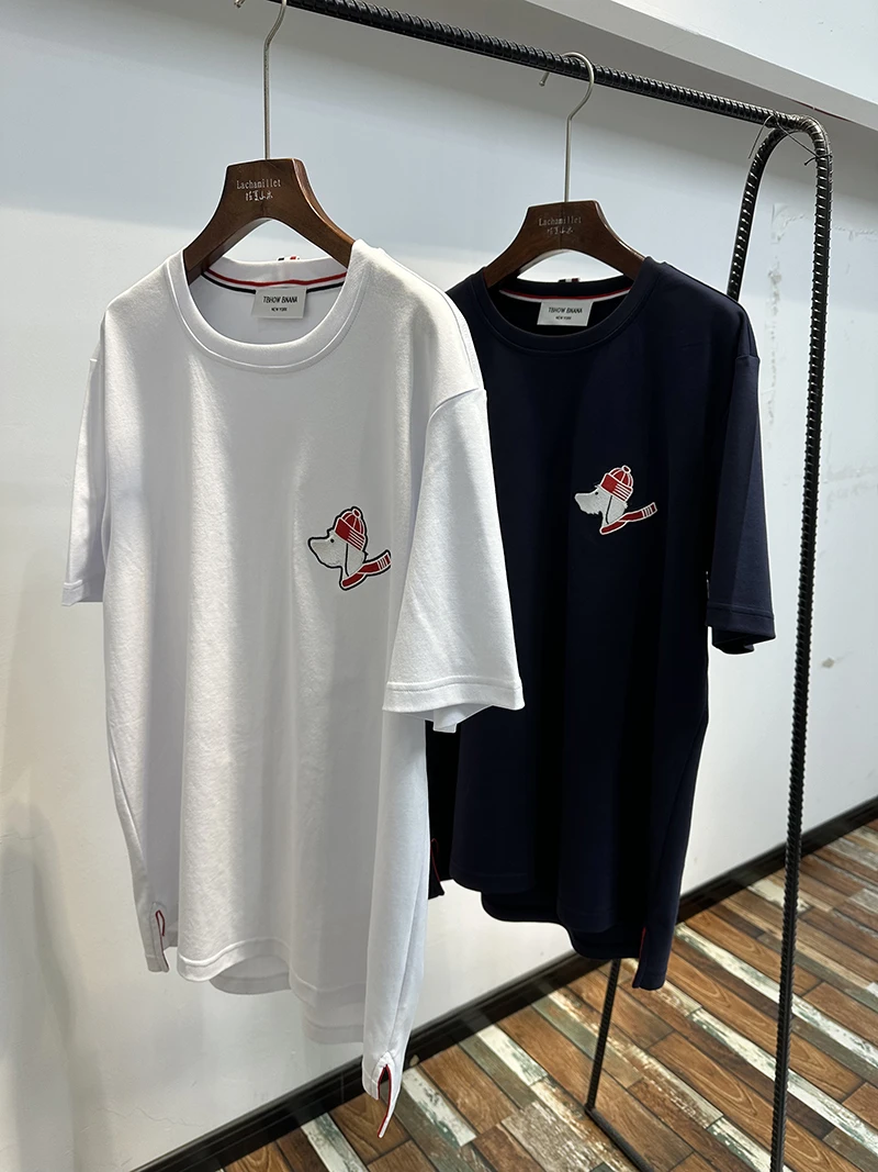 T017tb【液氨全棉双面】短袖T恤男士针织休闲圆领冰凉夏款时尚半袖