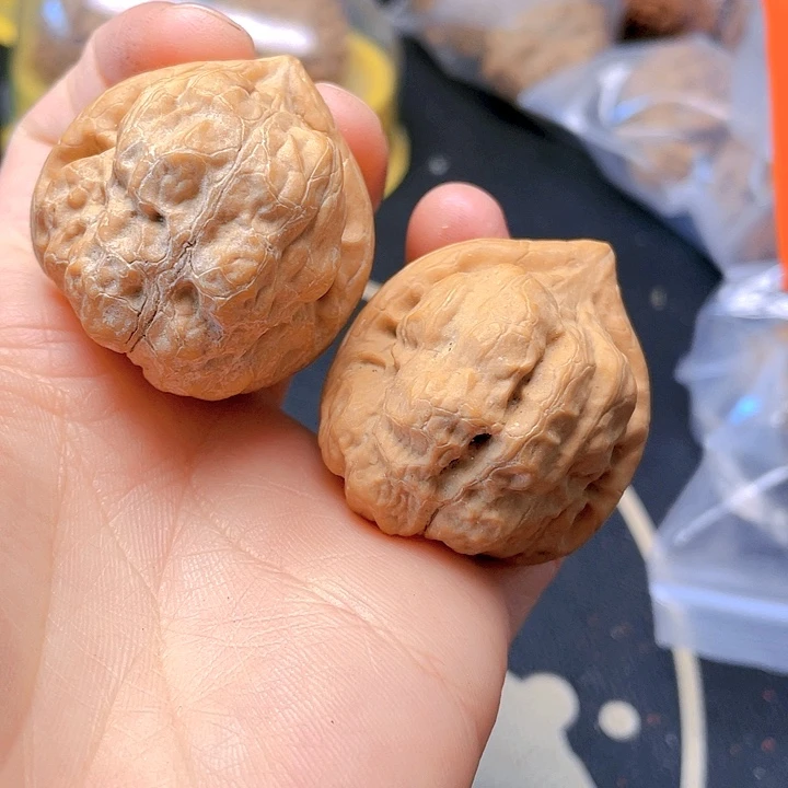 文玩核桃吊坠我*兰古蝉一对