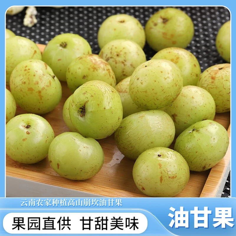 果园直供现摘现发新鲜高山崩坎甜油甘果2斤装