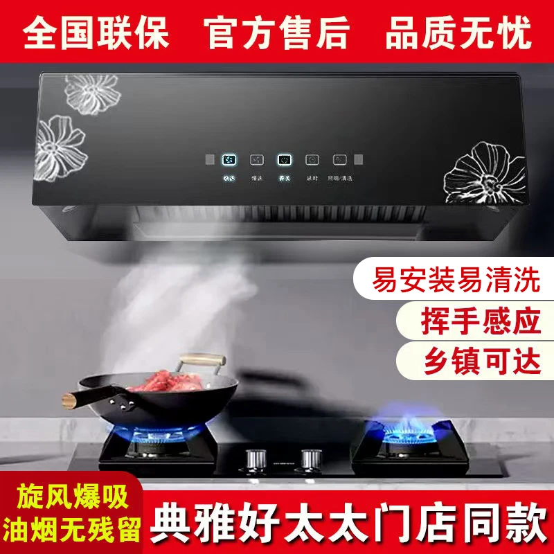 双灶厨房小型油烟机壁挂式吸油烟机公寓出租房抽油烟机强力排气扇
