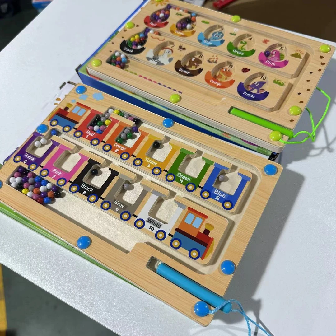 木质小号磁性走珠迷宫益智玩具