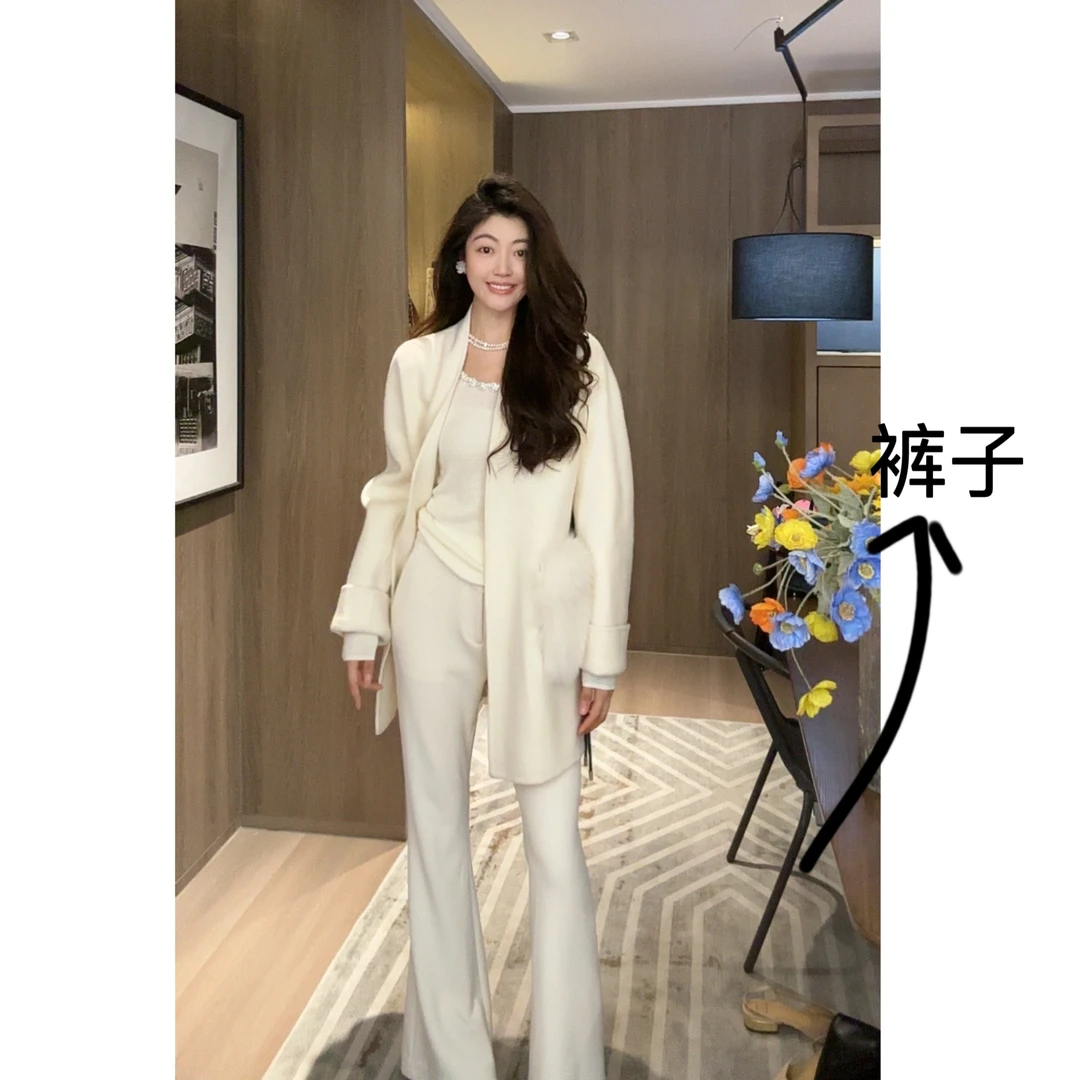 【N·COU】24秋新款【修腿神器】百搭时髦休闲直筒微喇裤DY78101