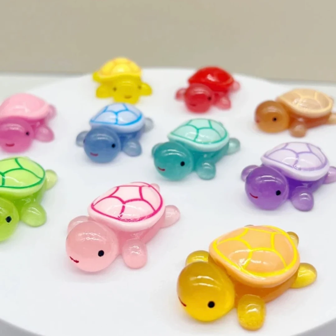 【直播拆】(双许愿色)树脂夜光4.5乌龟对对碰玩具创意diy手工饰品