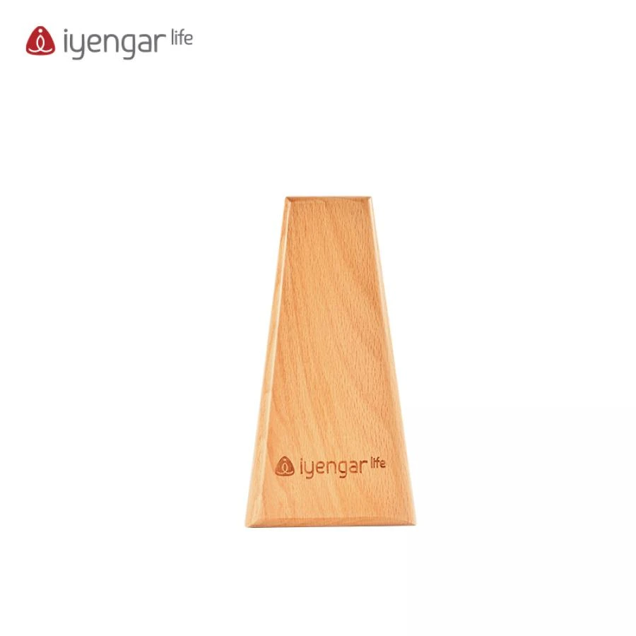 Iyengar/艾扬格三角板 膝盖韧带理疗 实心木 榉木 瑜伽辅具 A1011