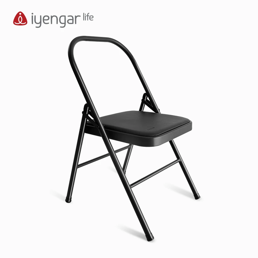 Iyengar/艾扬格单横杠 正品 瑜伽椅 加粗加厚黑色瑜伽椅子A4019