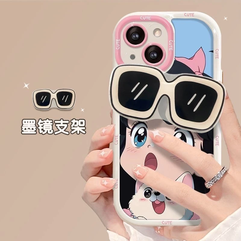 卡通少女适用iPhone14promax/15手机壳13女12华为/小米/oppo/vivo