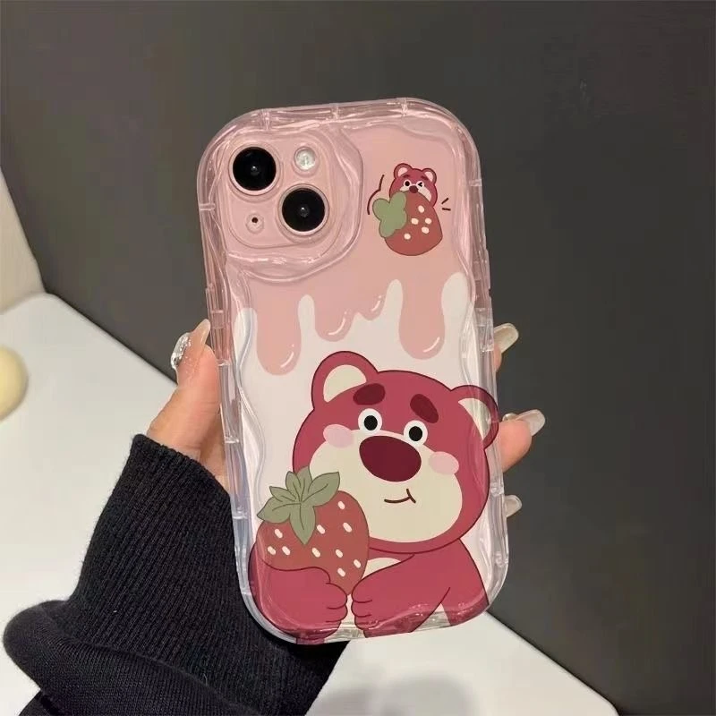 草莓熊适用iPhone14promax/15手机壳13女12华为/小米/oppo/vivo