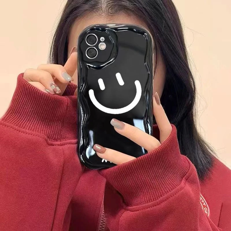 大笑脸适用iPhone14promax/15手机壳13女12华为/小米/oppo/vivo