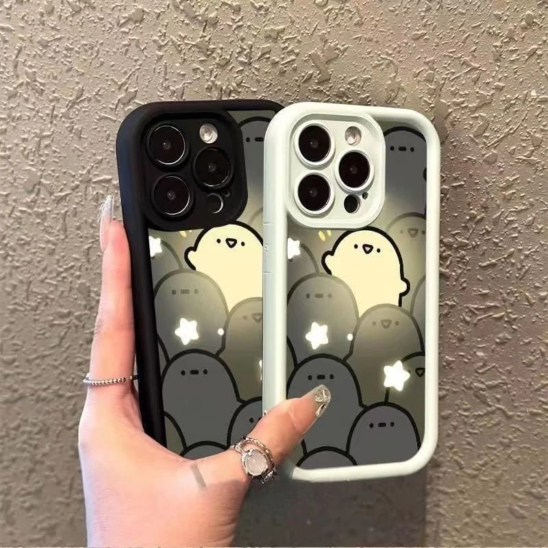 发光小人适用iPhone14promax/15手机壳13女12华为/小米/oppo/vivo