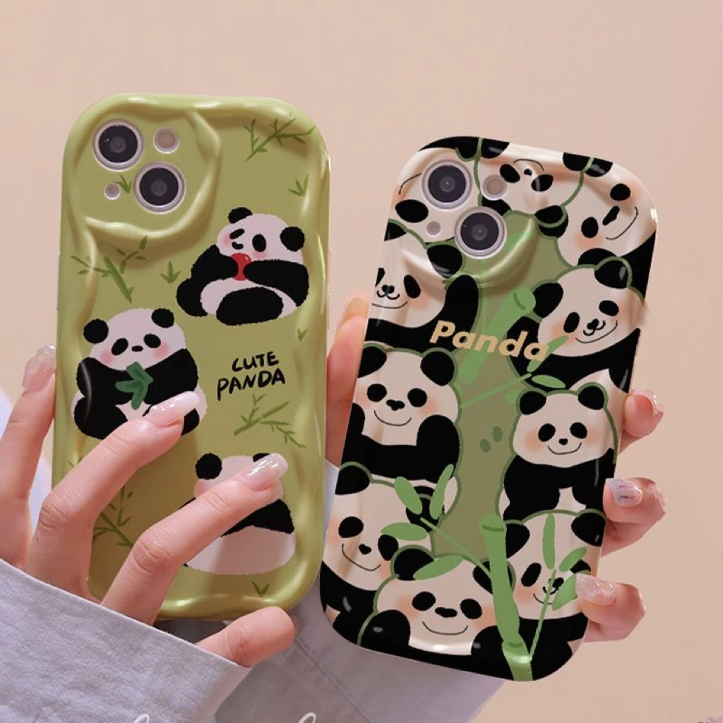 趣味熊猫适用iPhone14promax/15手机壳13女12华为/小米/oppo/vivo