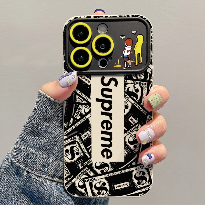 满屏钞票适用iPhone14promax/15手机壳13女12华为/小米/oppo/vivo