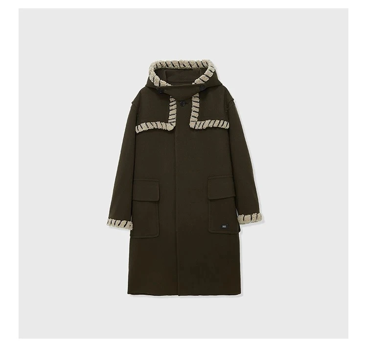 【IMMI】2024秋冬新款MWDFWWCO0890X双面呢羊羔毛穿绳渔夫大衣