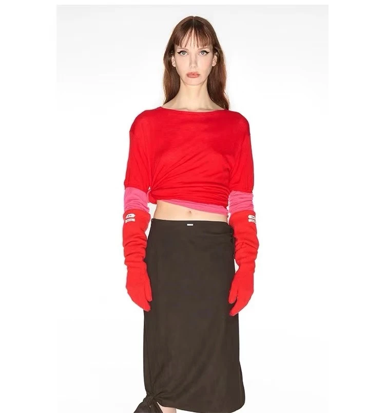 【IMMI】2024秋冬新款MWDFWKKN0420X设计师假两件长袖上衣