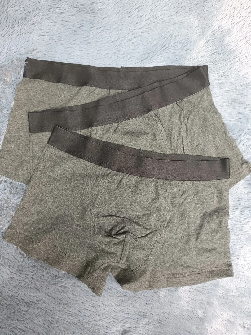 3条装灰色弹力棉男士内裤