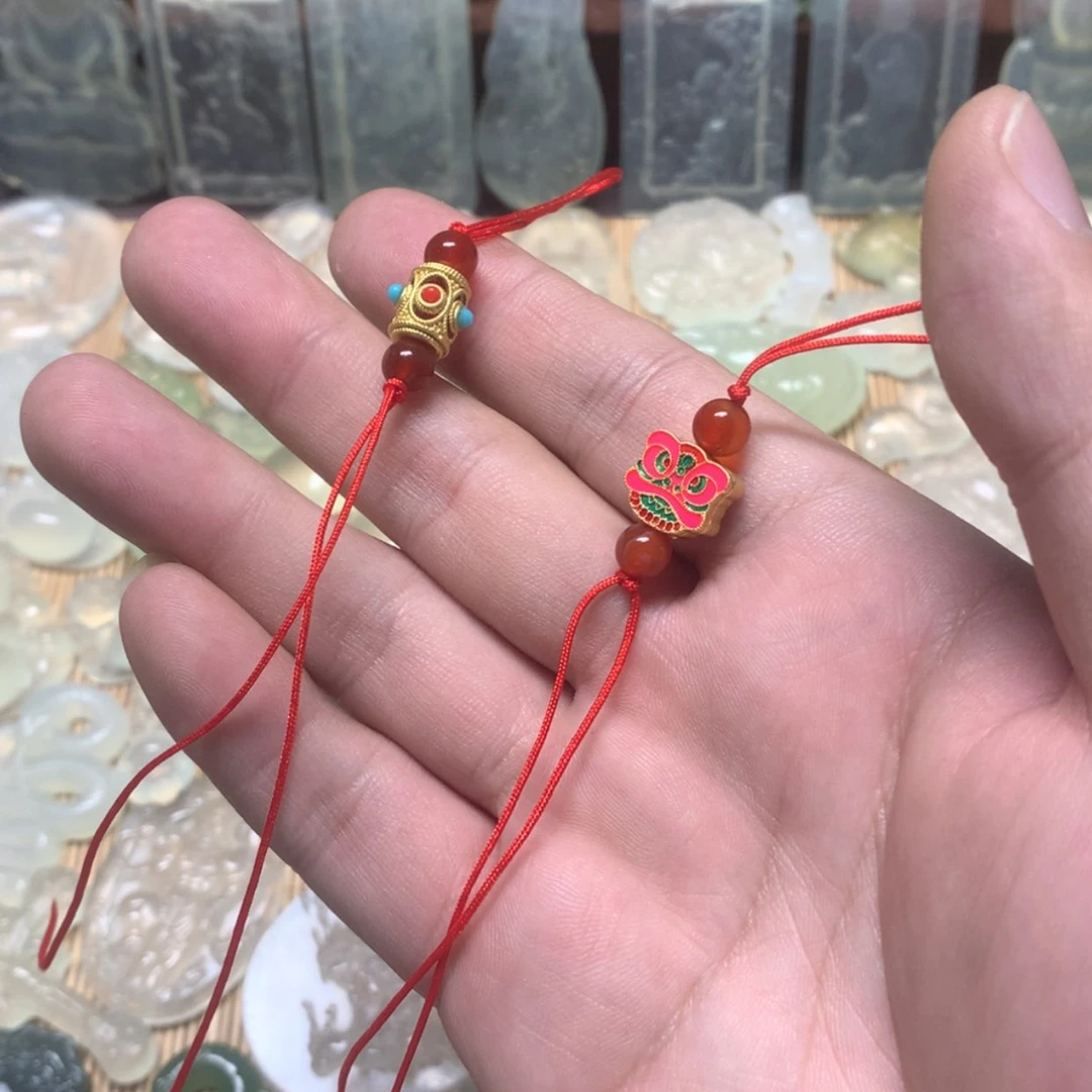 【闪购商品】蛇纹石玉挂坠未镶嵌南***鱼