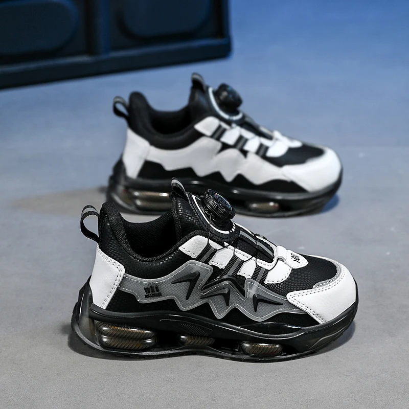 ABC IM男童鞋子儿童板鞋皮面防水女童运动鞋春秋季2023新款中大童