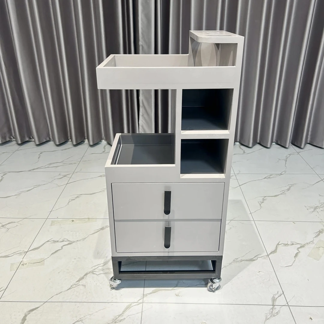 可移动收纳柜子小推车工具纯实木网红推车发廊专用网红理发店专用